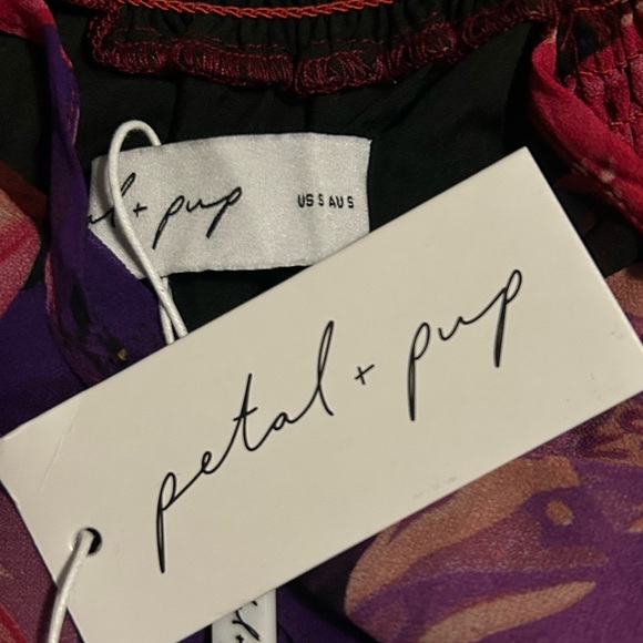 PETAL & PUP NWT Luanne Floral Off the Shoulder Long Sleeve Maxi Dress - Picture 13 of 15